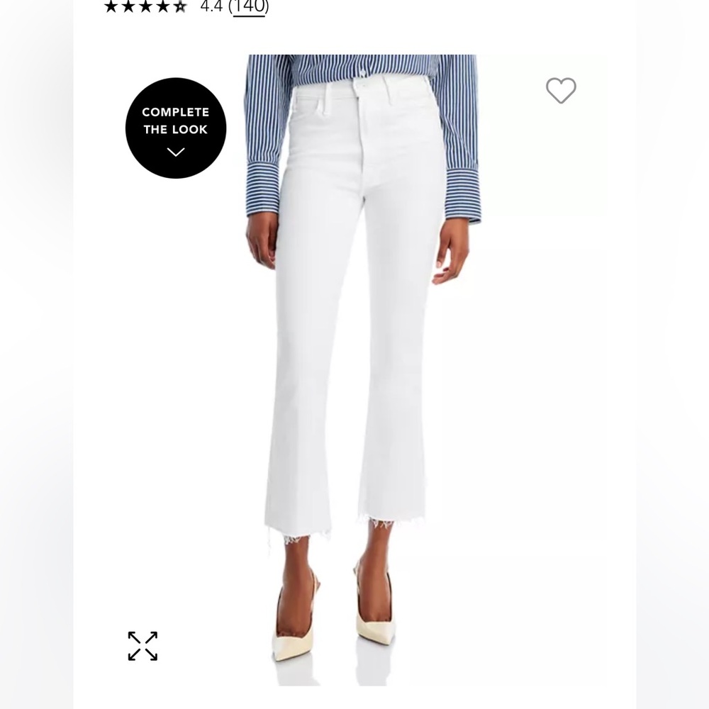 Mother- The Hustler Ankle Fray-White like new in excellent condition